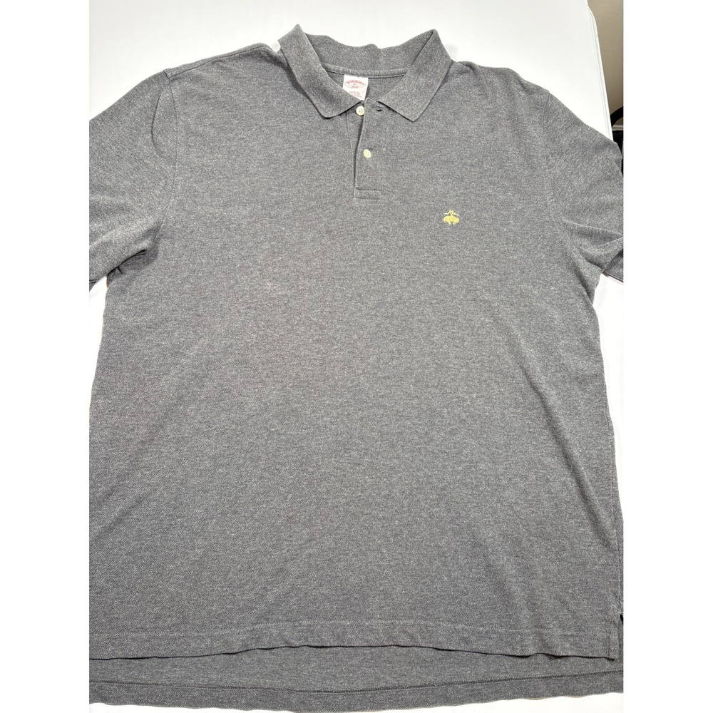 Brooks Brothers 346 Mens XL Gray Cotton Short Sleeve Original Fit Polo Shirt